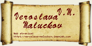 Veroslava Maluckov vizit kartica